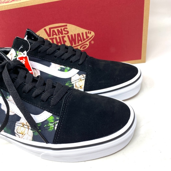 VANS Old Skool Floral Shoes Casual Canvas Suede Black Sneakers Men’s VN0A38G1VRK - Picture 9 of 11